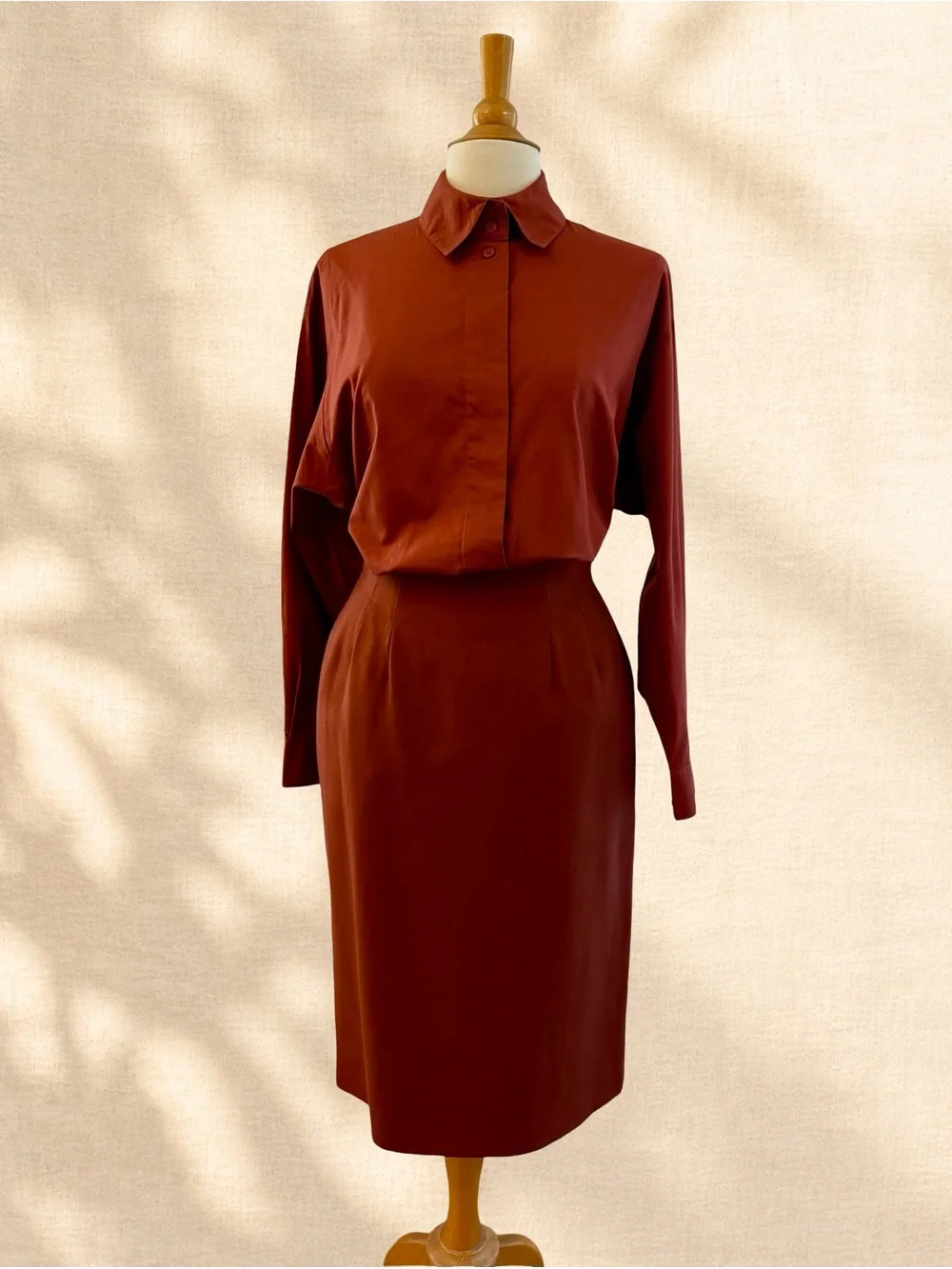Vintage 90s Bill Blass 4 Piece Wool Suit Blazer Skirt Blouse Scarf